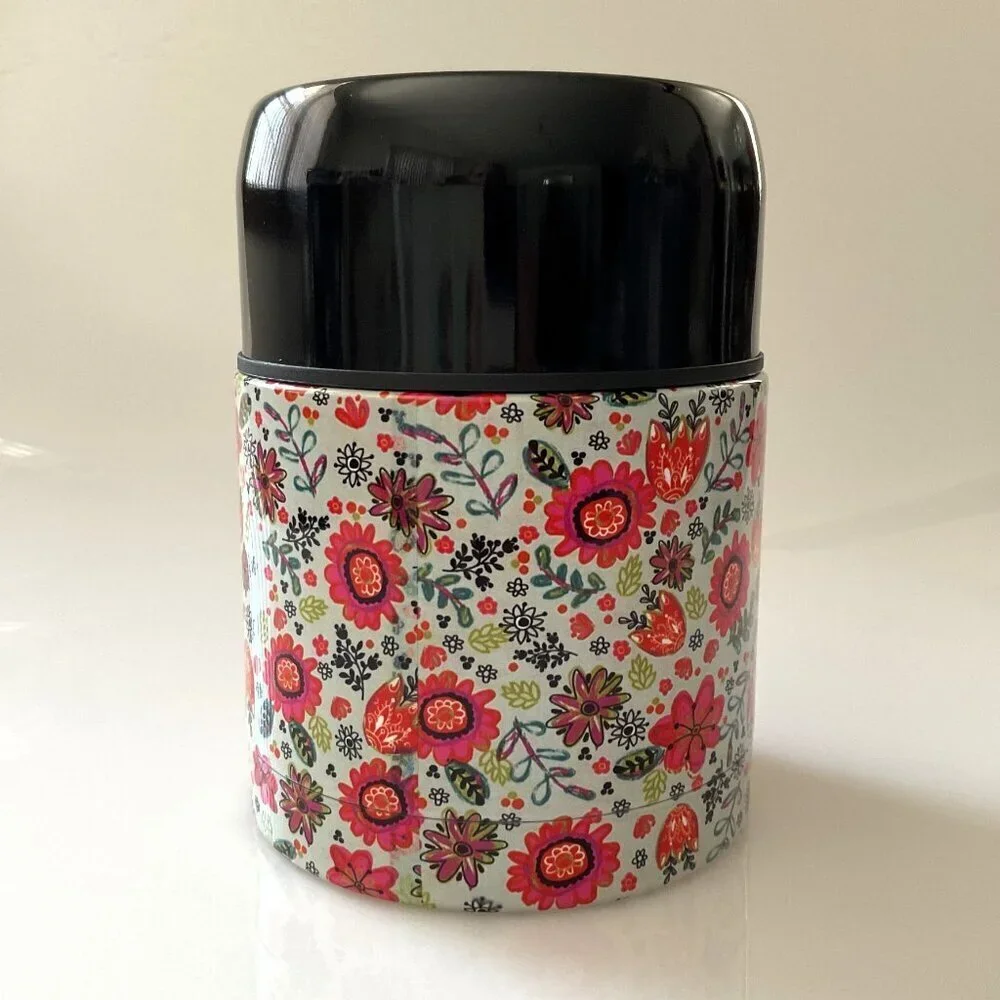 NWOT Natural Life Cup of Happy Stainless Steel Soup Thermos Jar 17oz